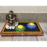 lord ganesha hand made festive tea lights for diwali hitchki dot in 0015