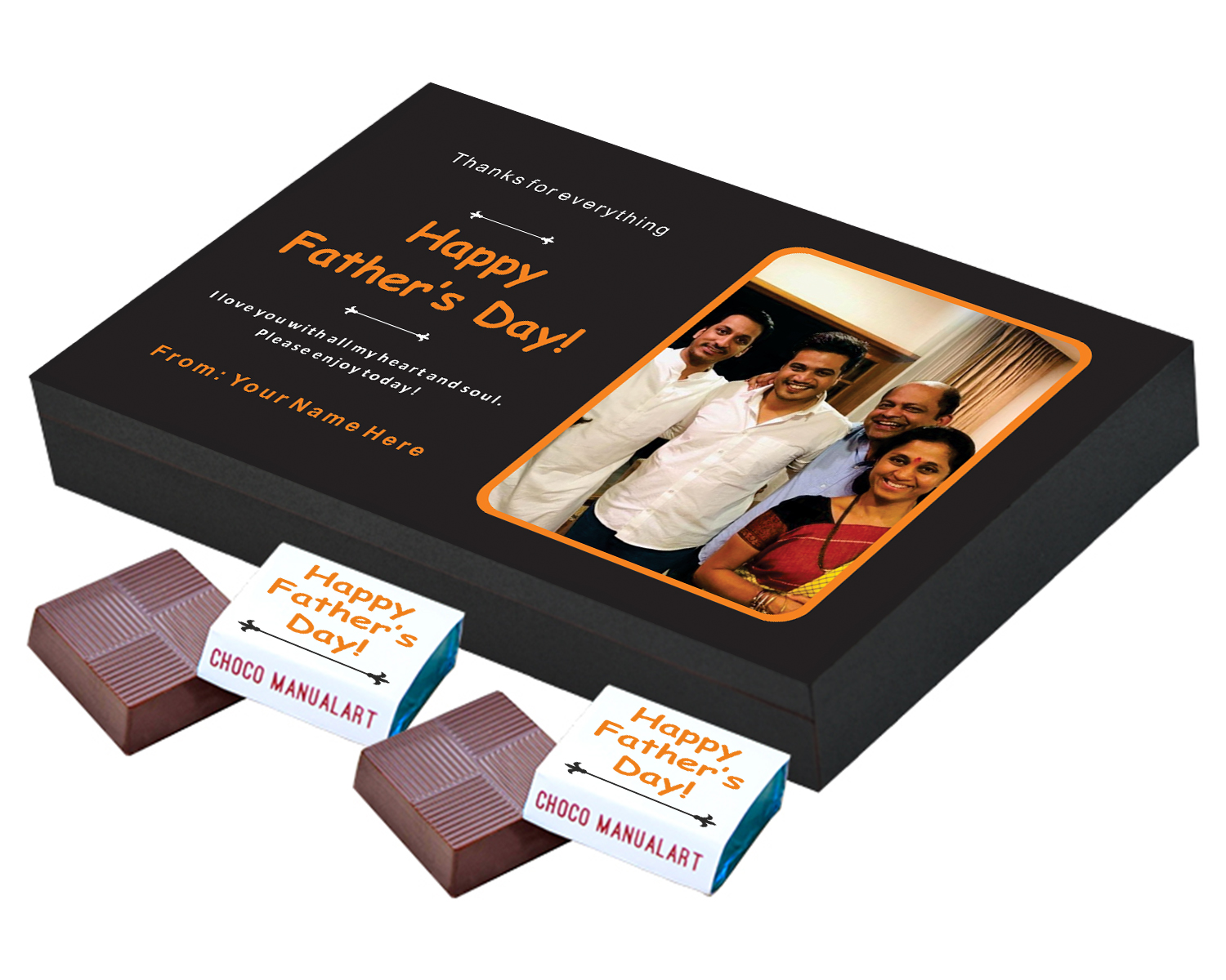 Happy Father's Day Personalized Chocolate Box Gift