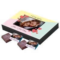 Love Chocolate Box Gifts with Photos, and Names