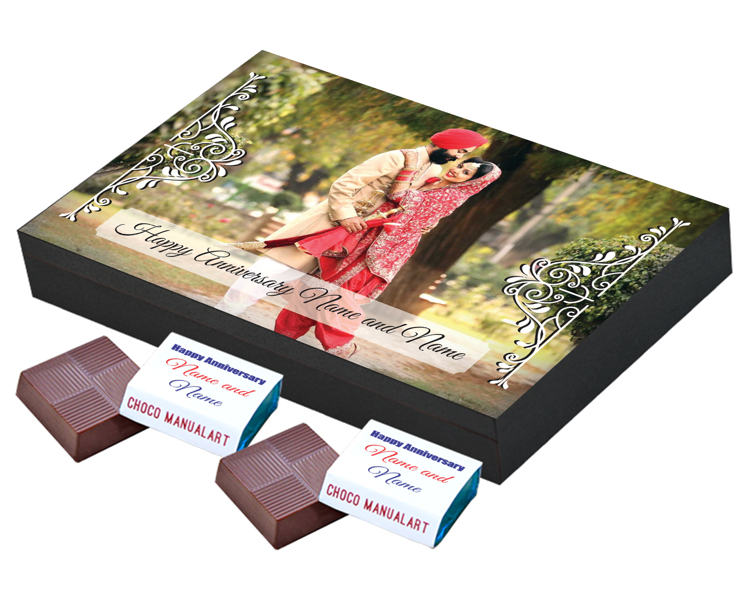 Printed Chocolate Gifts for Wedding Anniversary