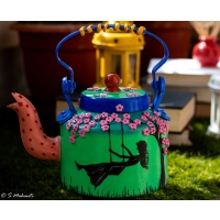 Girl on a swing themed kettle