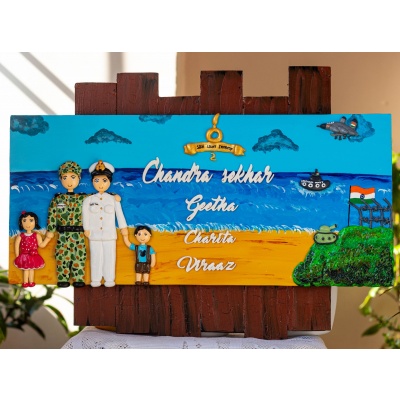 Indian-Army-Navy-Airforce Name Plate