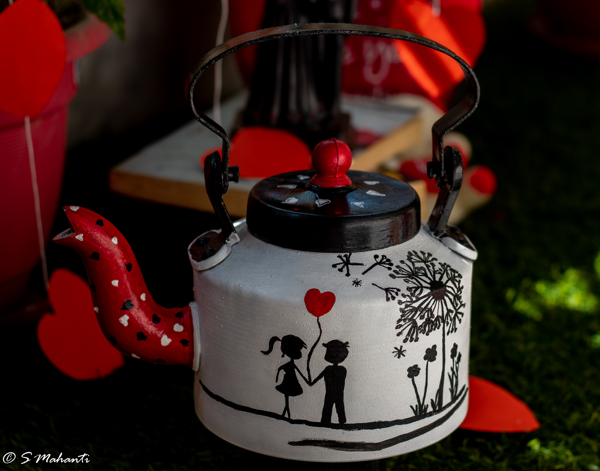 Love themed Handpainted Kettle