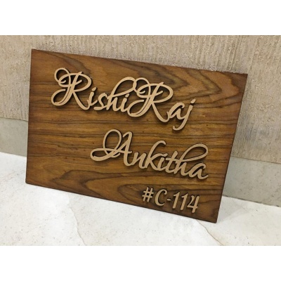 Personalized Wooden Nameplate 3
