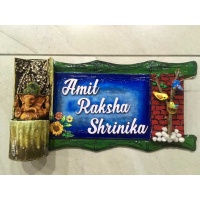hand made creative unique nameplate design 002