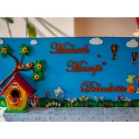 natural wood kids nameplate for house room 001 1