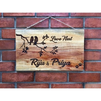 Wooden Name Plates Maker for FlatsHouse Near Me | | HITCHKI Gifts Wooden Name Plates Maker for FlatsHouse Near Me Hitchki riju engraved nameplate